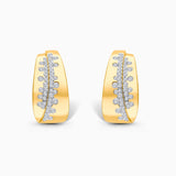White Diamond Bubble Hoops