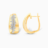 White Diamond Bubble Hoops