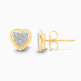 Heart Cut Mosaic Diamond Studs