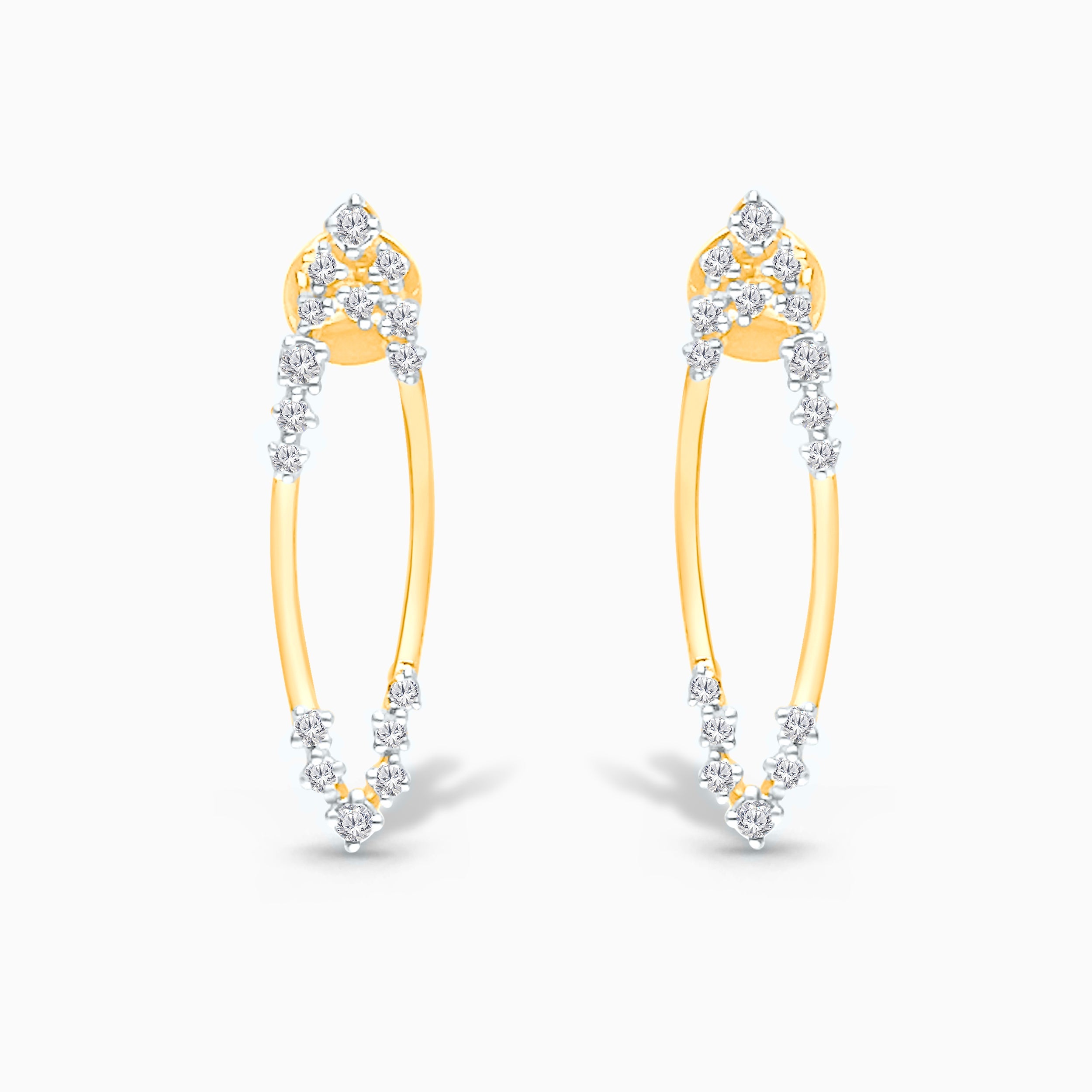 Cluster Diamond Leaf Studs