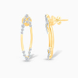 Cluster Diamond Leaf Studs