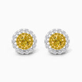 Solstice Yellow & White Diamond Studs