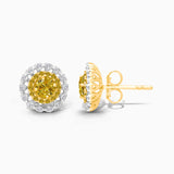 Solstice Yellow & White Diamond Studs