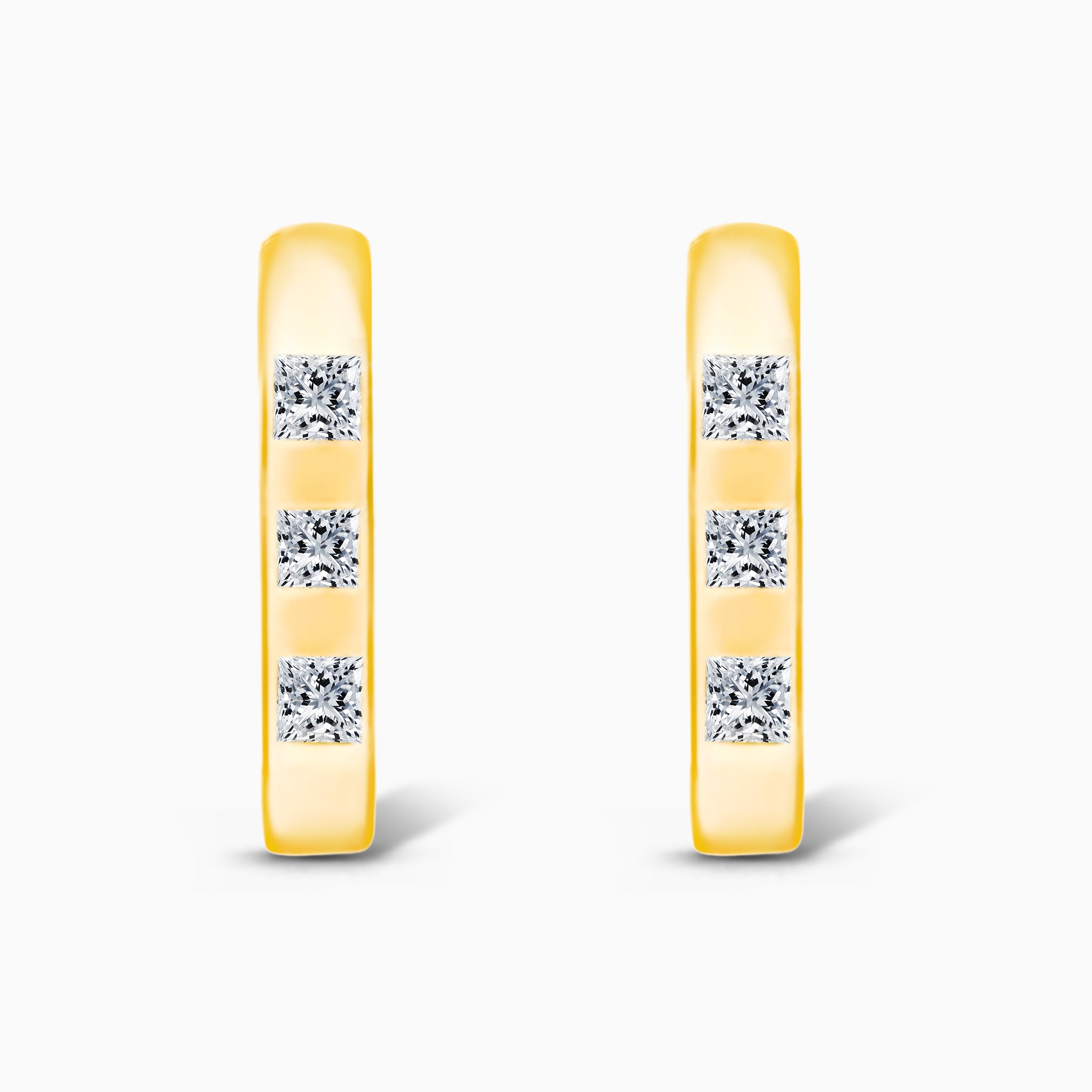 Princess Cut Diamond Oval Huggies