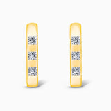 Princess Cut Diamond Oval Huggies