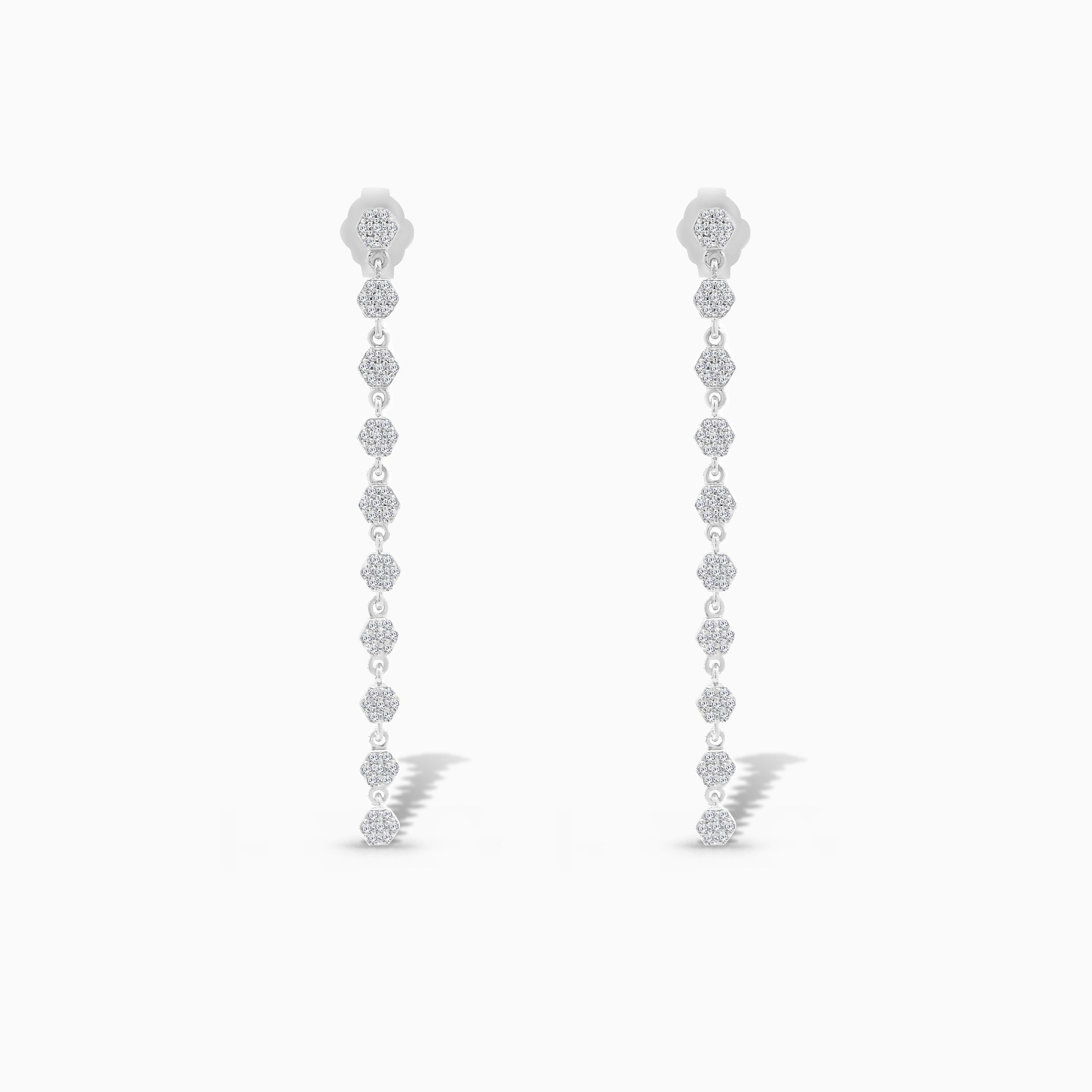 Pave Diamond Tennis Earrings