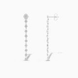 Pave Diamond Tennis Earrings