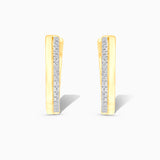 Gold & Diamond Pave Huggies