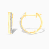Gold & Diamond Pave Huggies