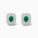 Portrait Emerald & Diamond Studs