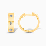 Yellow Gold Diamond Bold Gold Earring