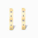 Bold Gold Diamond Hoops
