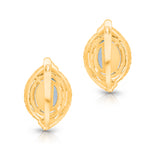 14kt Yellow Gold Blue Topz & Pink Sapphire With White Diamond Earring