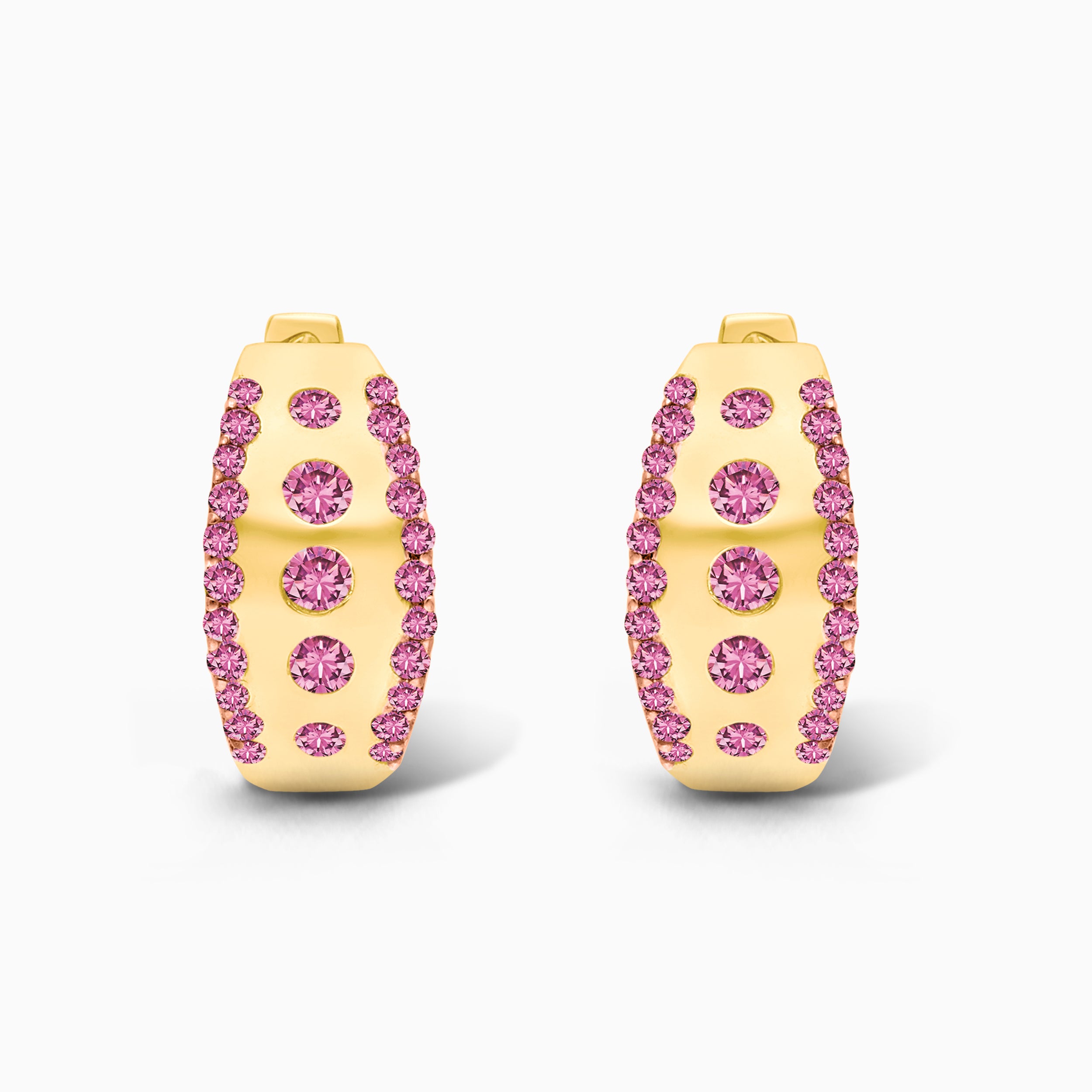 Blossoming Bubbles Pink Sapphire Huggies