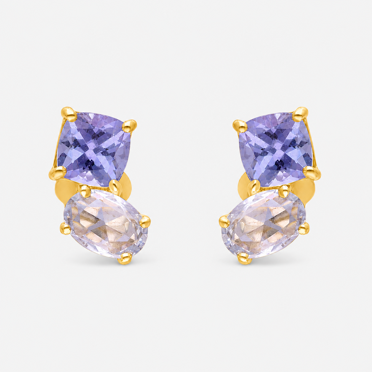 Perfect Pair Sapphire & Tanzanite Stud Tanzanite