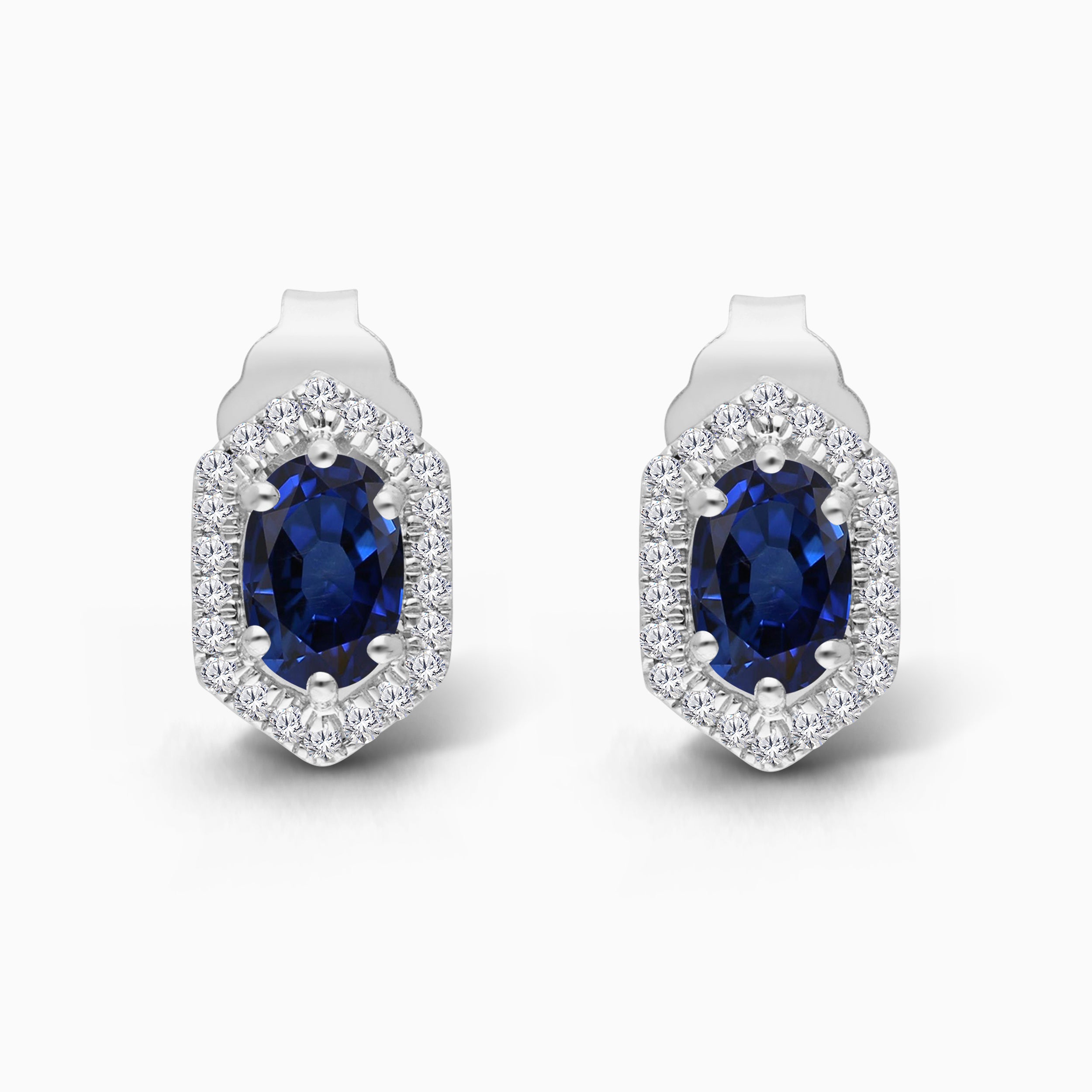 Sapphire Shield Studs
