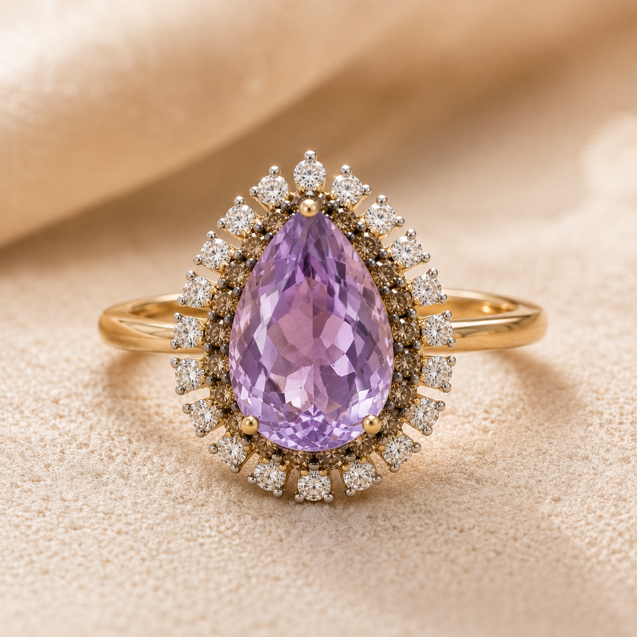 Sable Bloom Amethyst & Diamond Ring Amethyst