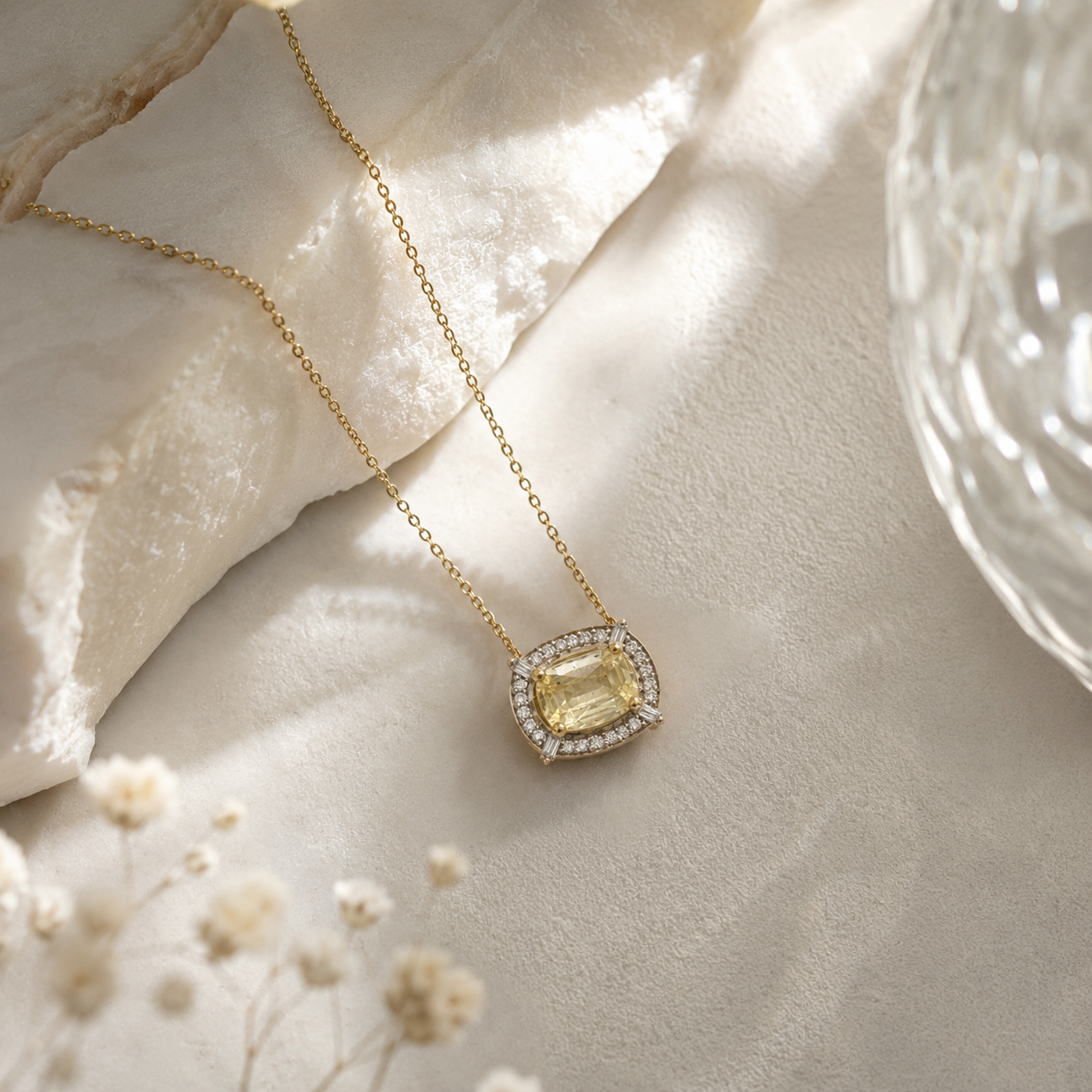 Certified Glistening Ivory Non Heat Necklace