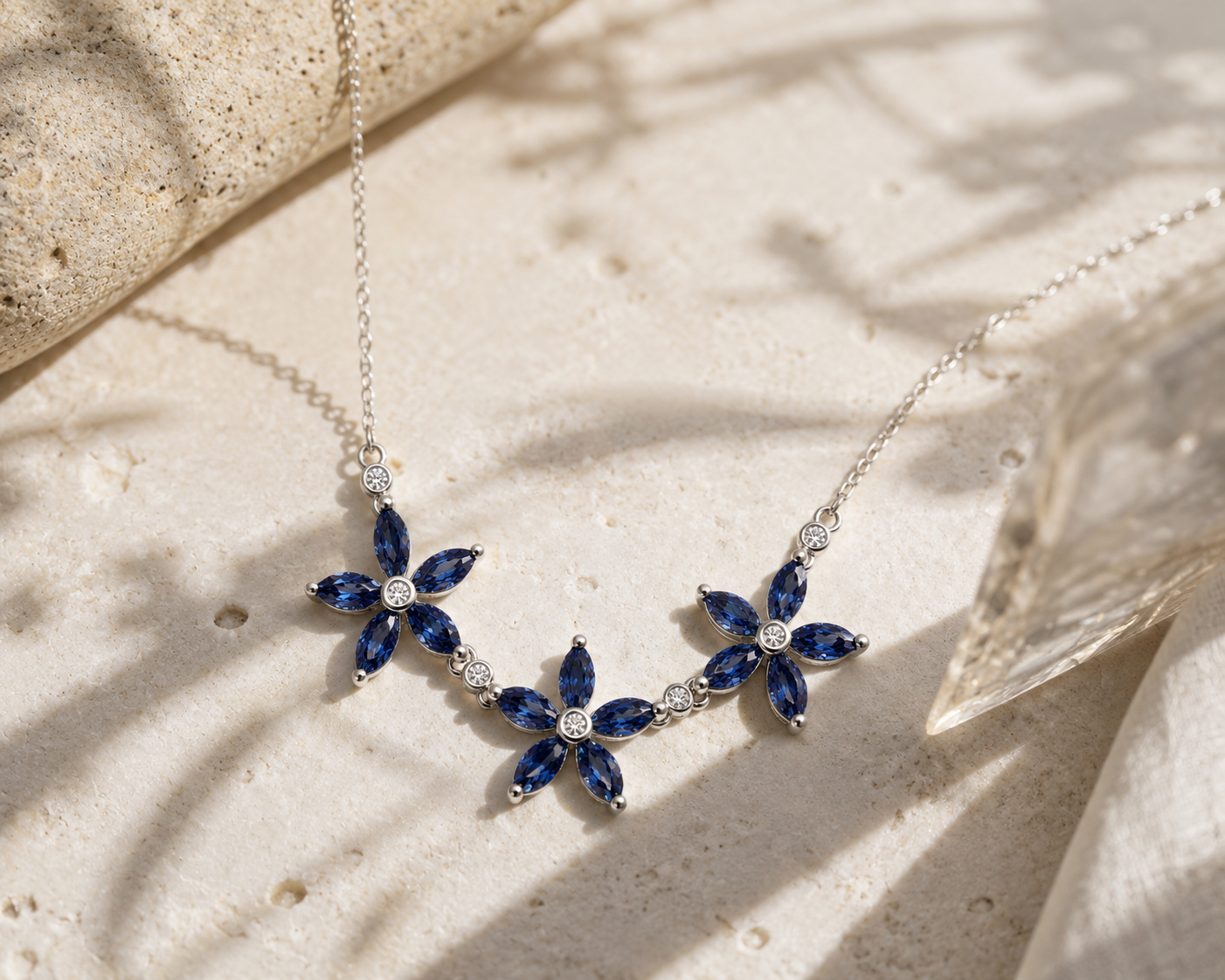 Dripping in Daisys sapphire Necklace