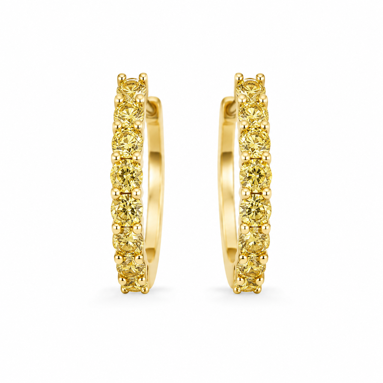 Yellow Diamond Hoops Yellow Diamond