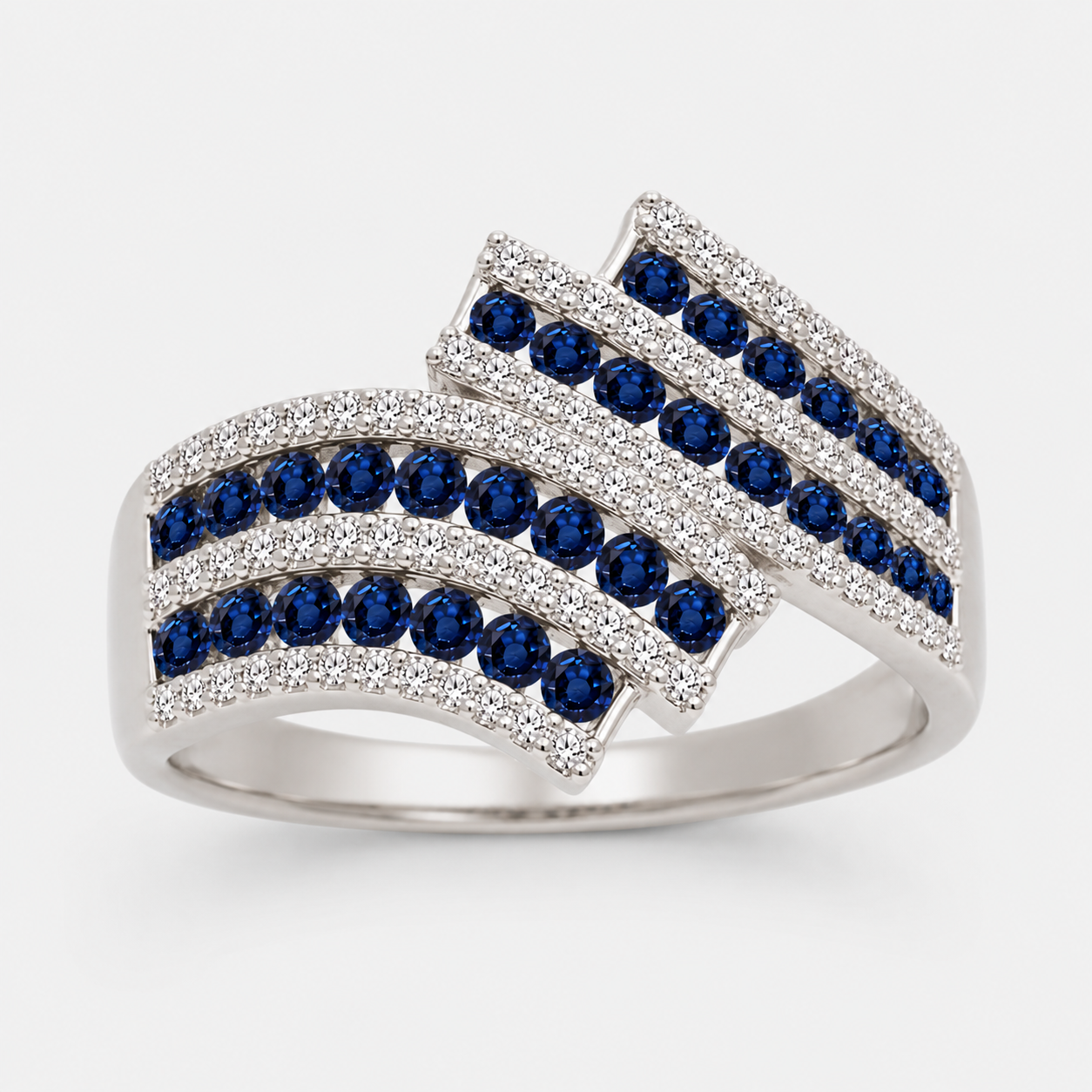 Royal Ribbons Sapphire & Diamond Ring