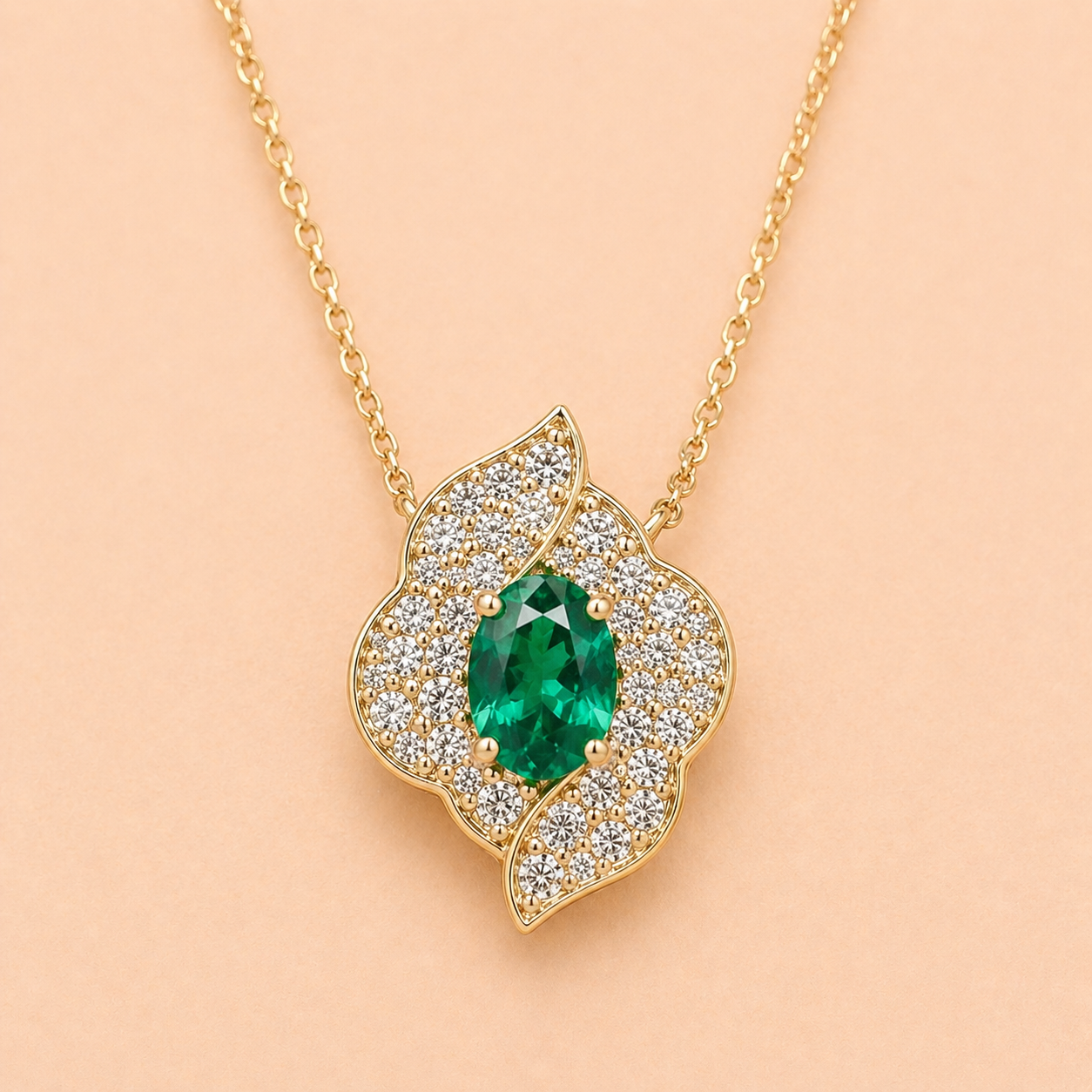 Green Ivy Necklace Emerald