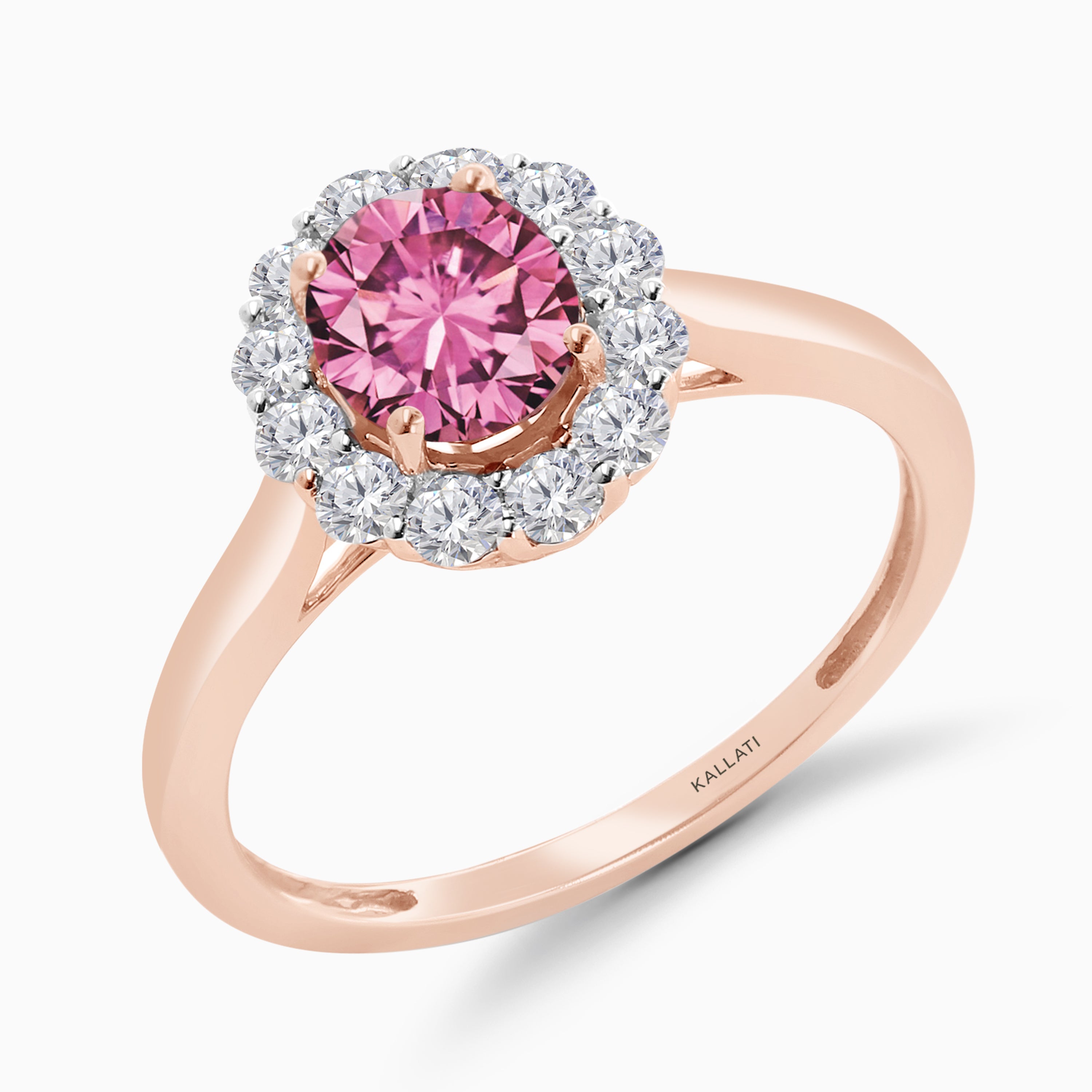 Pretty in Pink Solitaire Ring