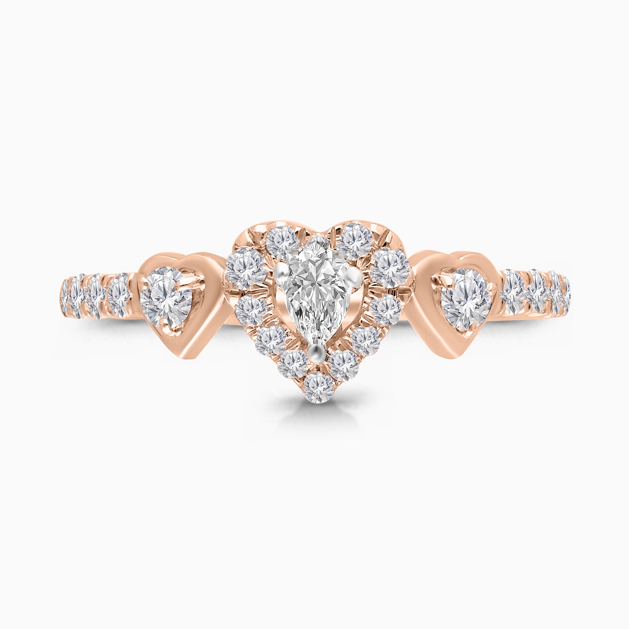 Trio of Hearts Diamond Ring