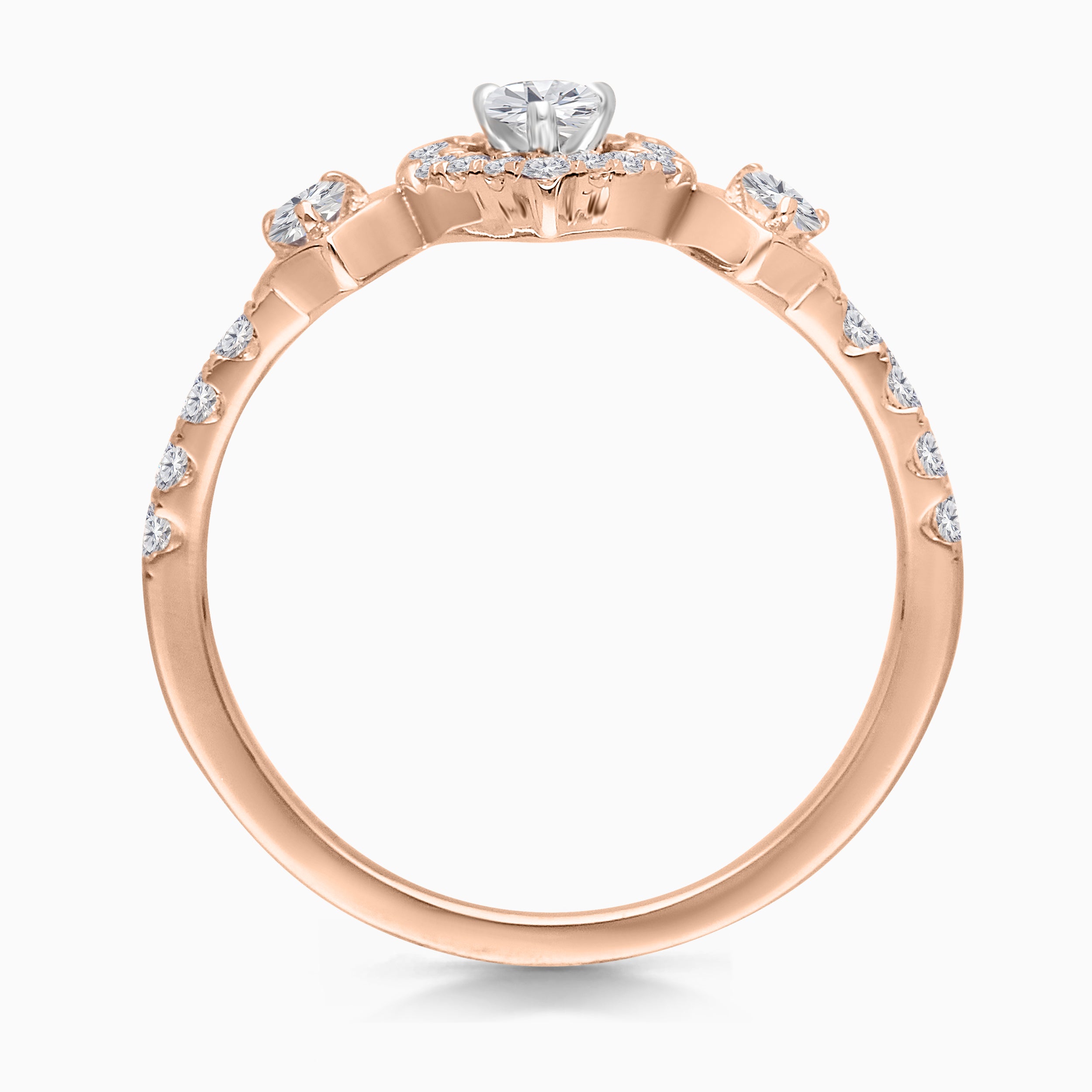 Trio of Hearts Diamond Ring