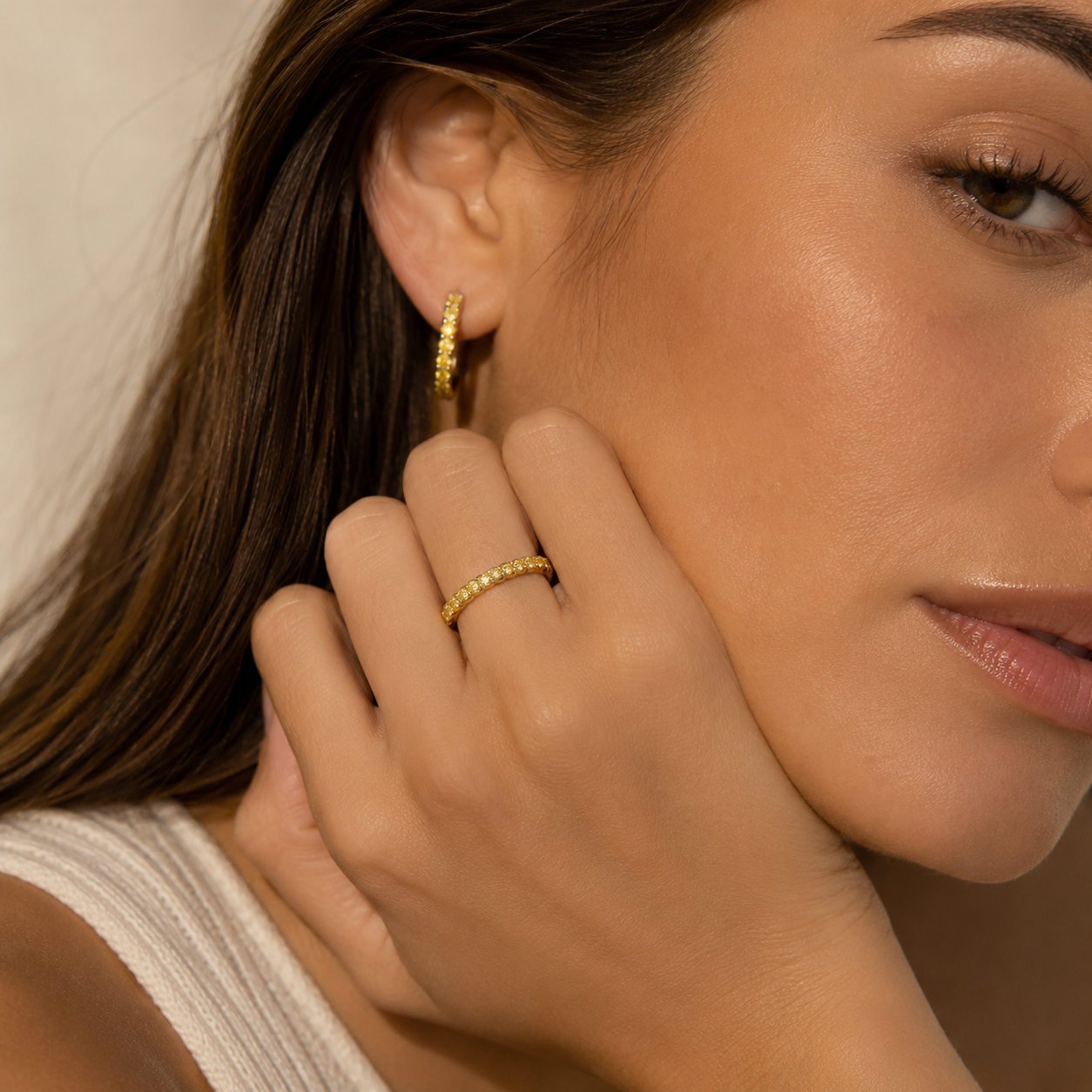 Pave Yellow Diamond Band Yellow Diamond