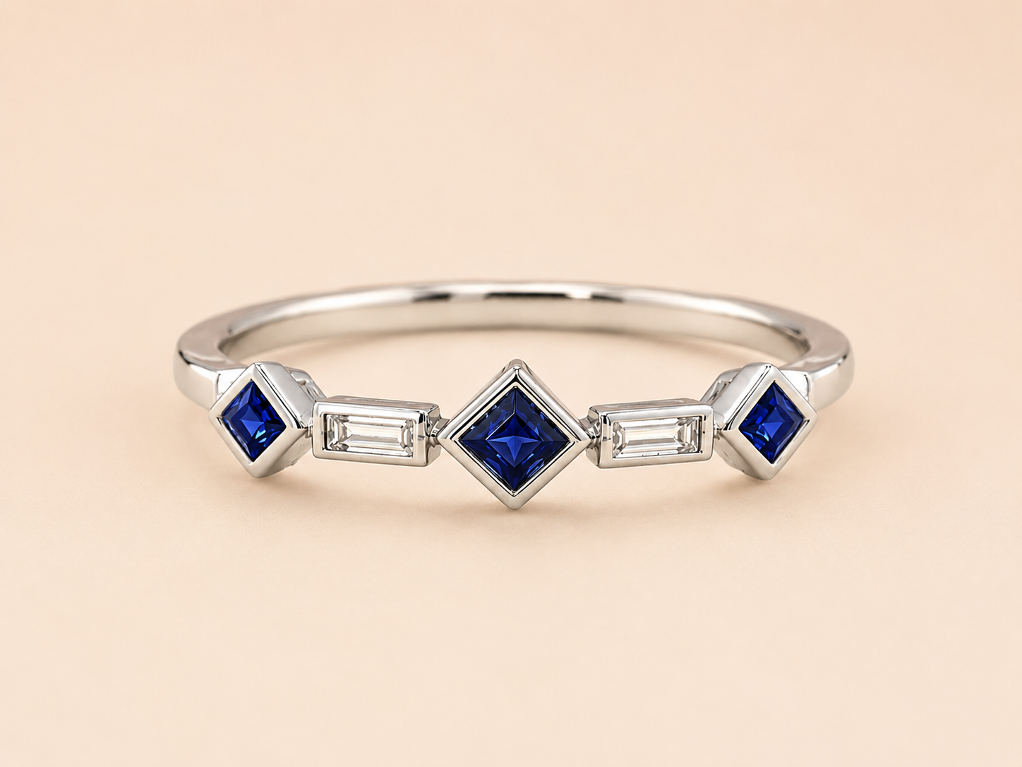 Sapphire & Diamond Legendary Stacker Blue Sapphire