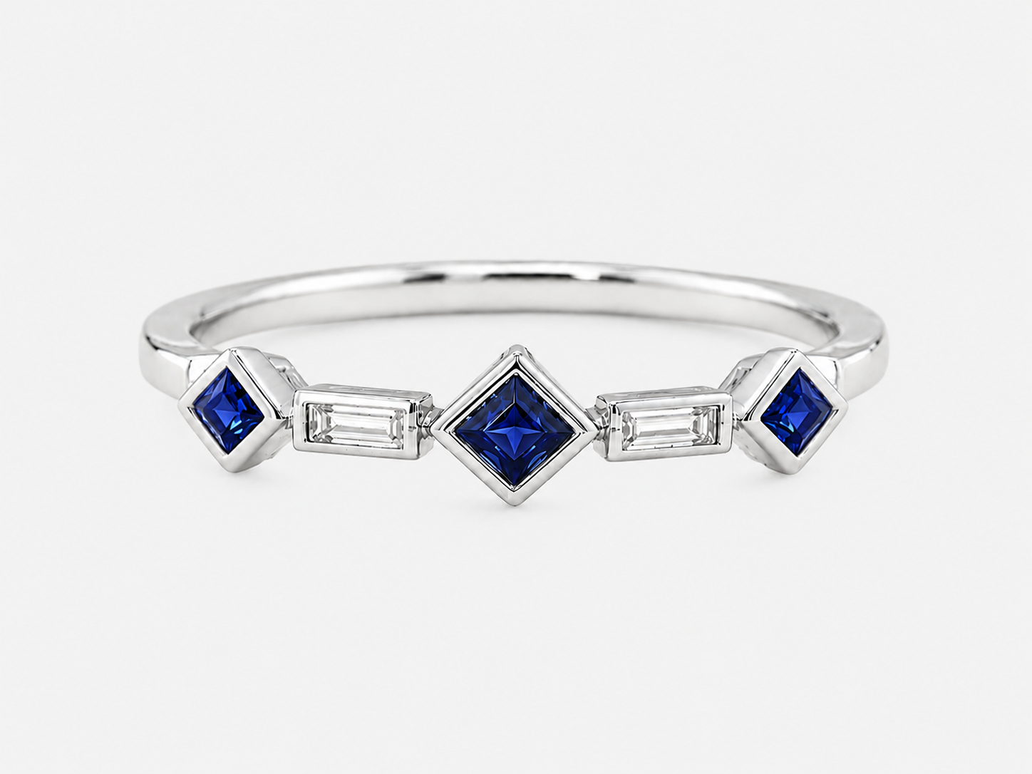 Sapphire & Diamond Legendary Stacker Blue Sapphire