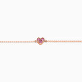 Pave Pink Sapphire Heart Bracelet