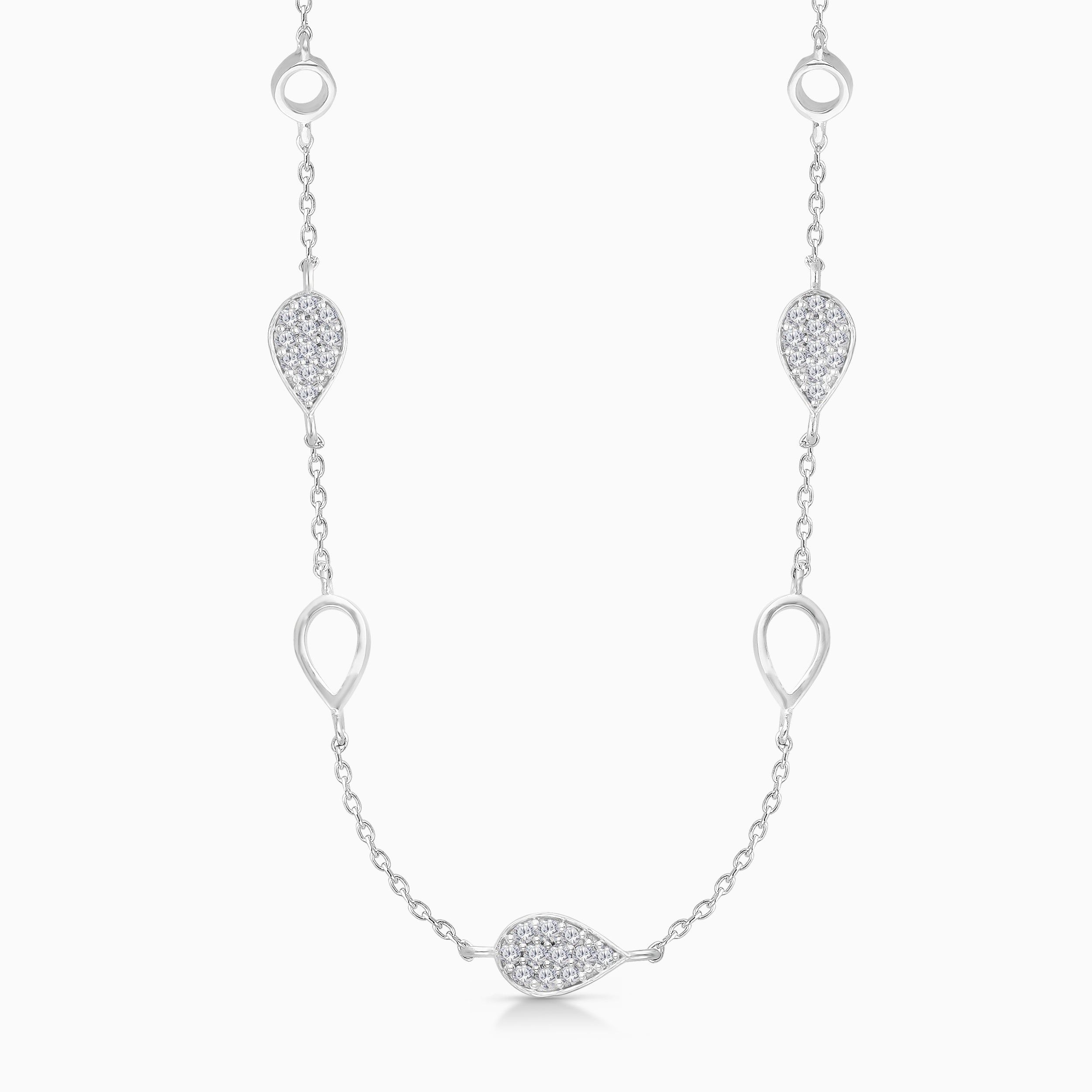 Diamond Pave Tennis Necklace