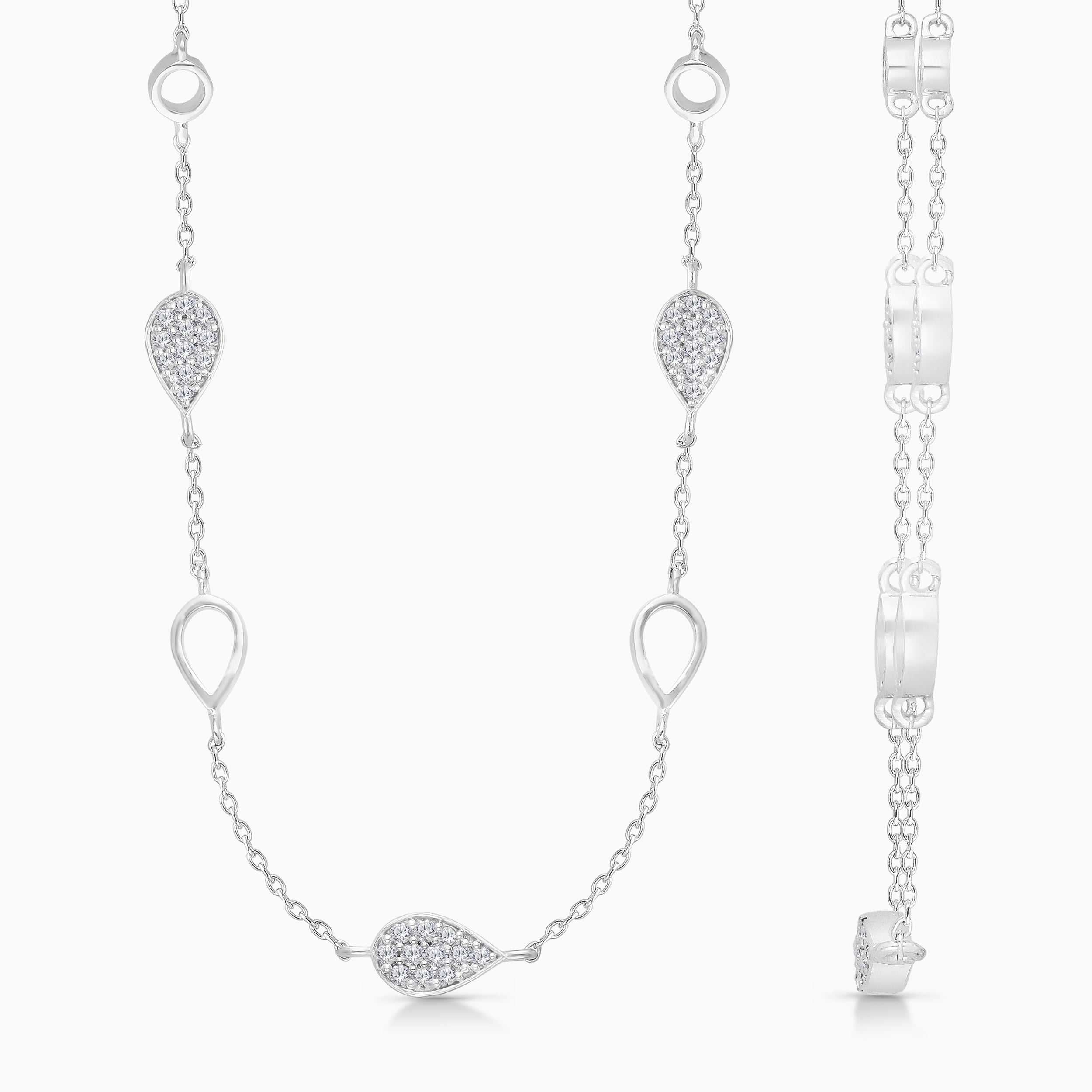 Diamond Pave Tennis Necklace
