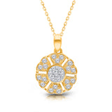 Kallati Eternal Two-Tone Gold Round Diamond Pendant ETERNAL