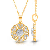 Kallati Eternal Two-Tone Gold Round Diamond Pendant ETERNAL