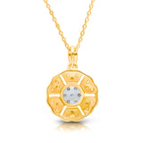 Kallati Eternal Two-Tone Gold Round Diamond Pendant ETERNAL