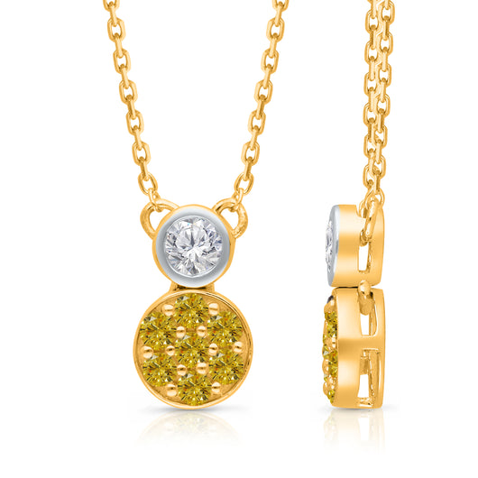 Yellow Gold Fancy Yellow Diamond  Necklace