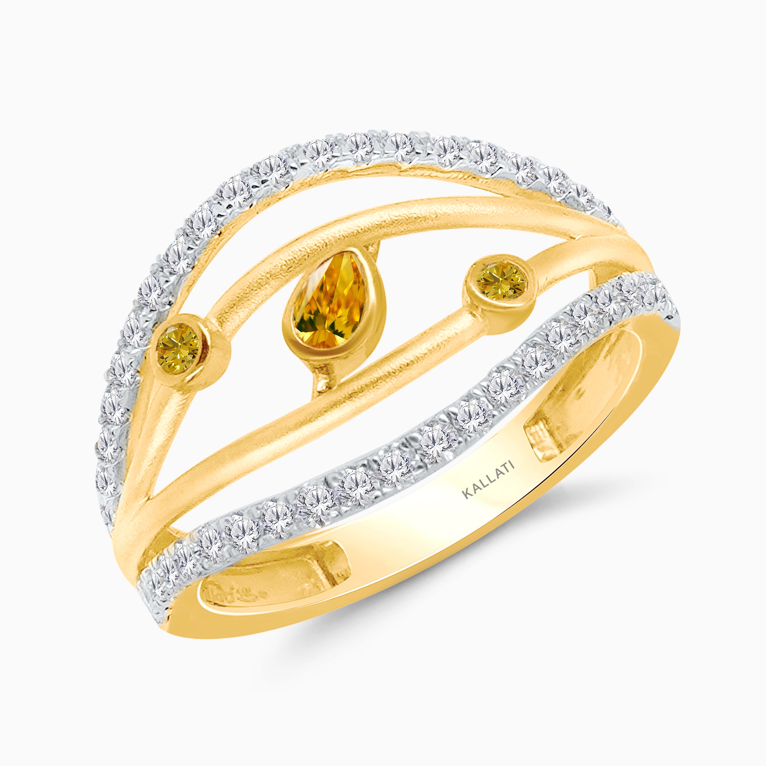 Yellow Diamond Open Band