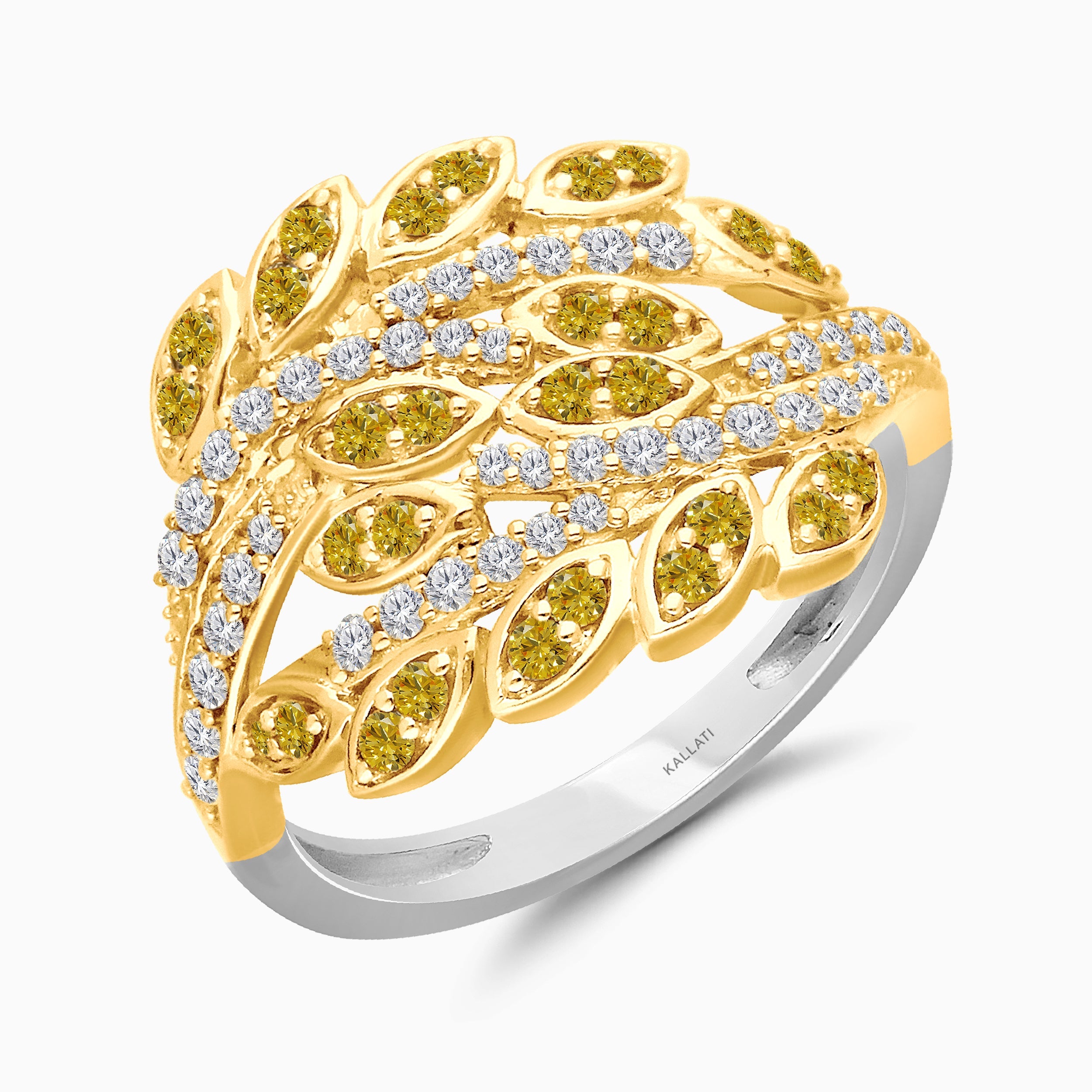 Yellow Diamond Griffiness Winged Ring