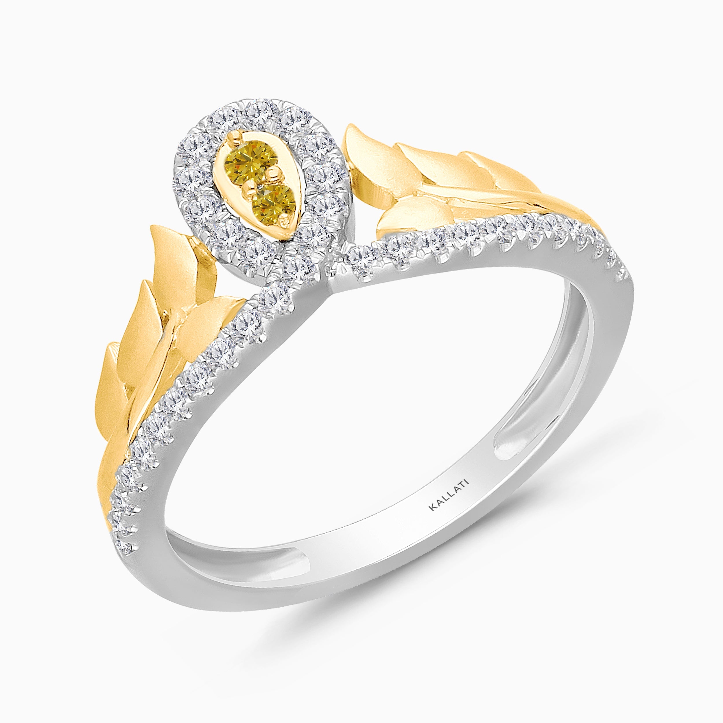 Mosaic Solitare Yellow Diamond Ring