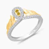 Mosaic Solitare Yellow Diamond Ring
