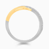 Dual Layer Diamond Leaf Ring
