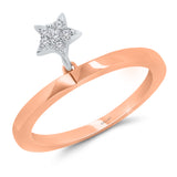 Kallati Eternal Diamond Star Ring in 14K Two-Tone Gold