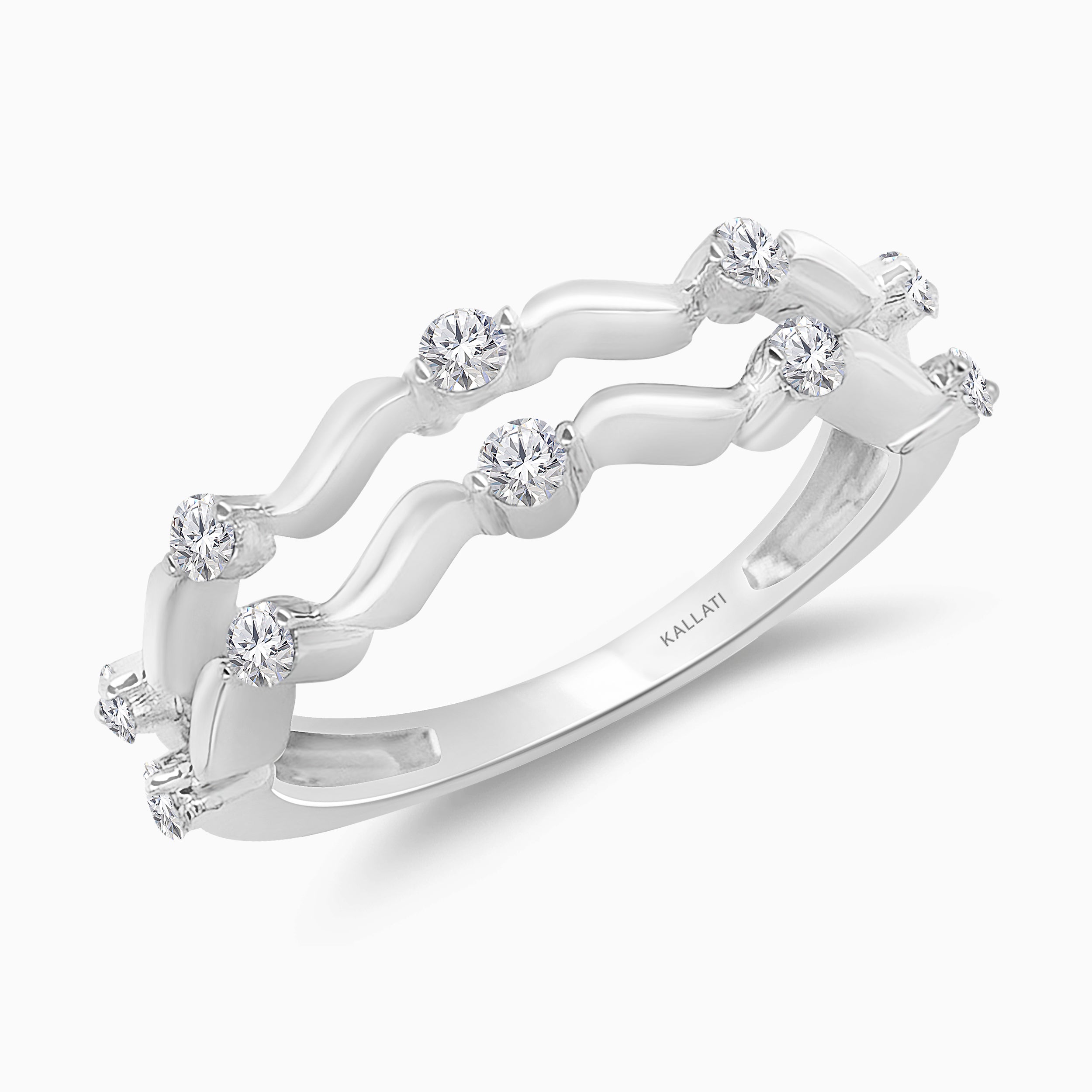 White Waves Diamond Band