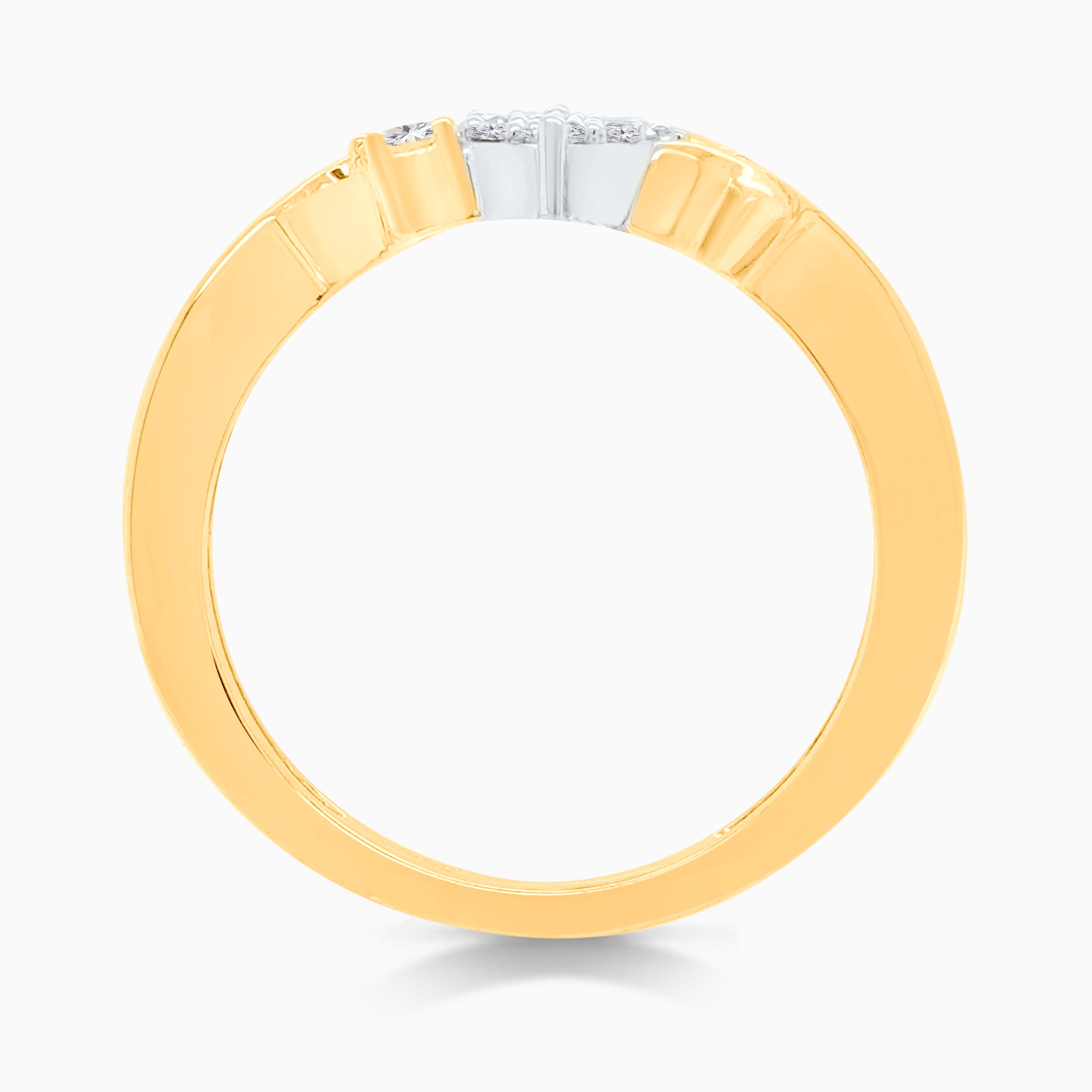 Floating Diamond Cluster Ring