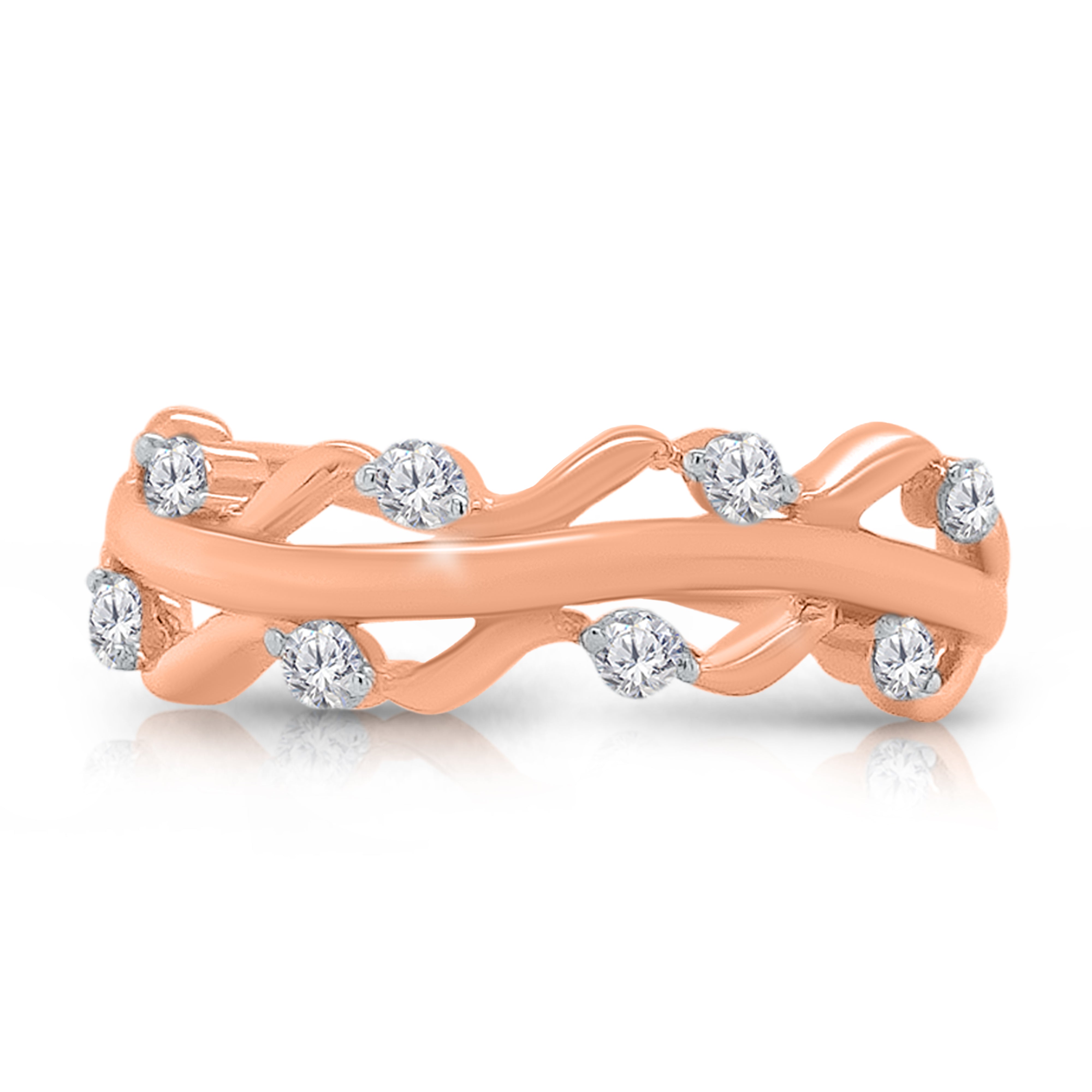 Wave of Diamonds Ring