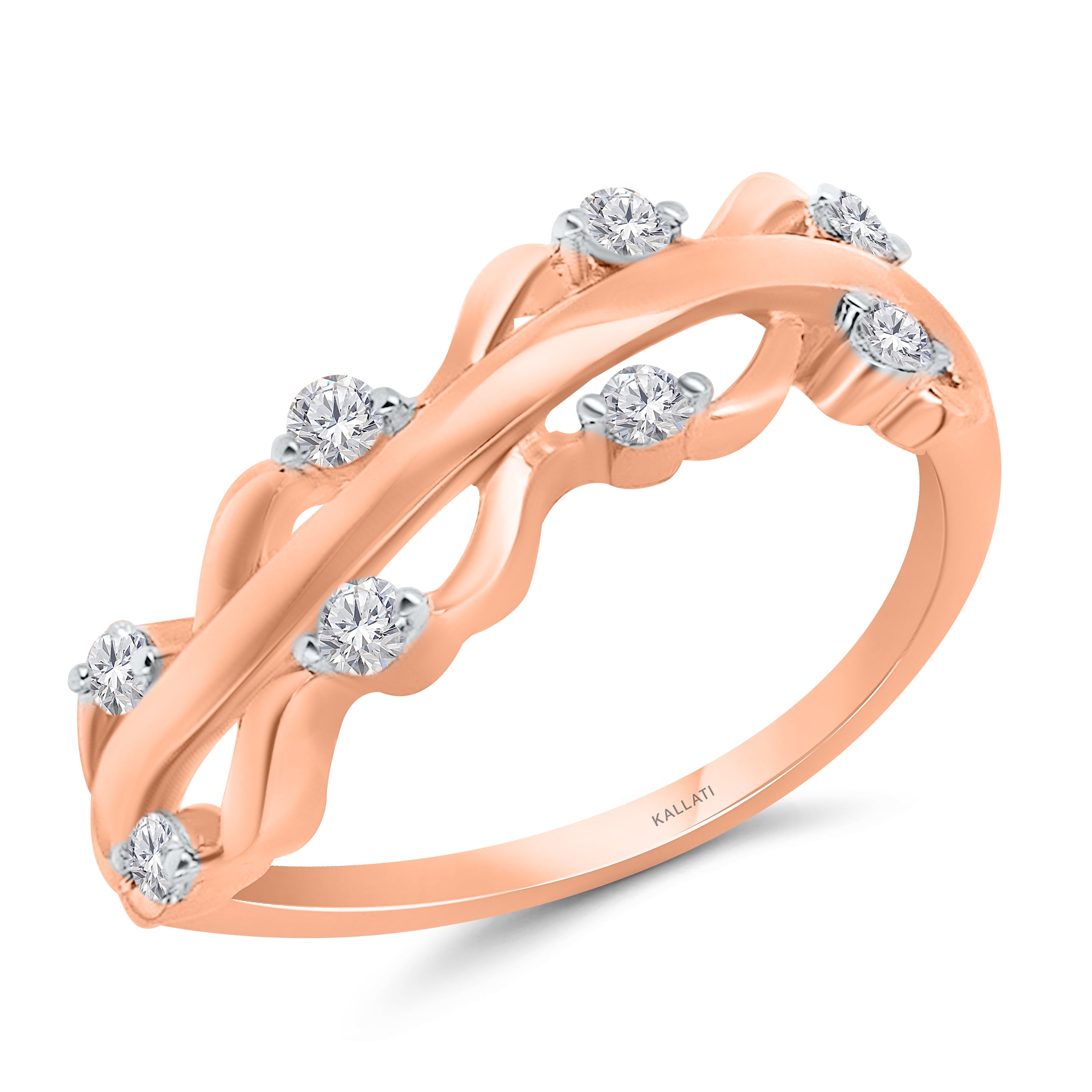 Wave of Diamonds Ring