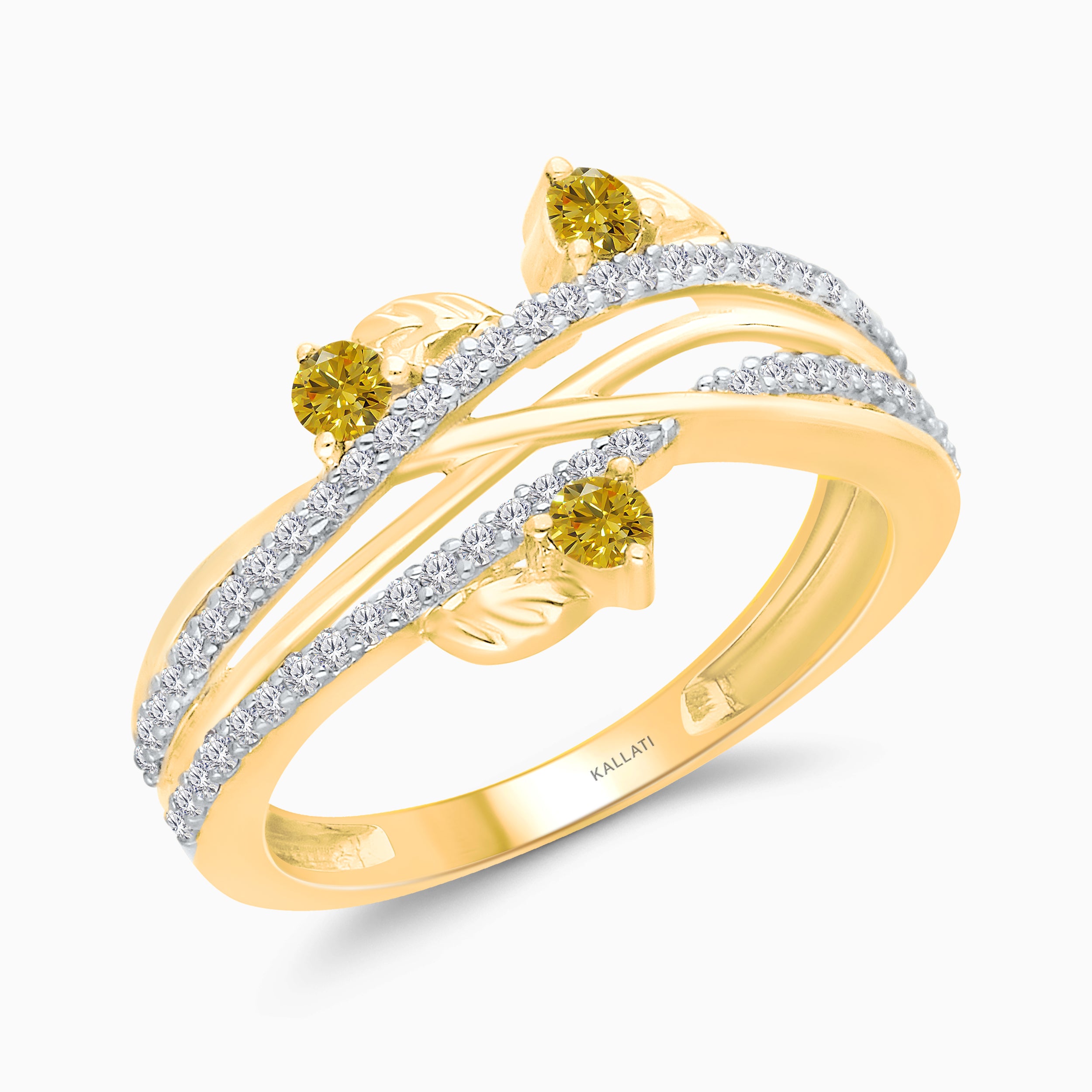 Starlight Yellow and White Diamond Ring